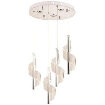 Eray Aydınlatma P7077-3+1 4'lü Krom Sarkıt Led Avize