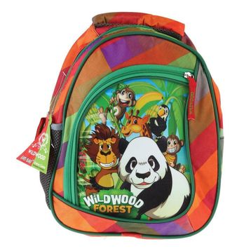Erdem Çanta Wildwood Panda Çocuk Anaokulu Sırt Çantası Turuncu Yeşil