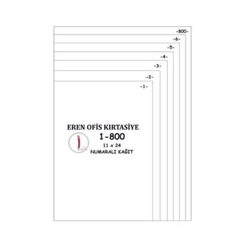 Eren 1-800- 80 gr A4 Numaralı Kağıt