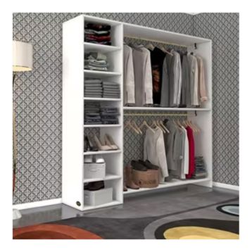 Erezoğulları 165x60x214 Beyaz Efsane Sürgülü Aynalı Beyaz Gardırop