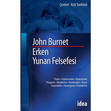 ERKEN YUNAN FELSEFESI - JOHN BURNETT