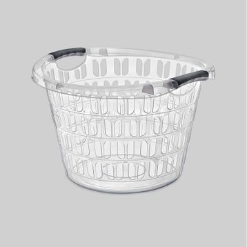 Erkoç Poly Time Plastik Yuvarlak Şeffaf Çamaşır Sepeti