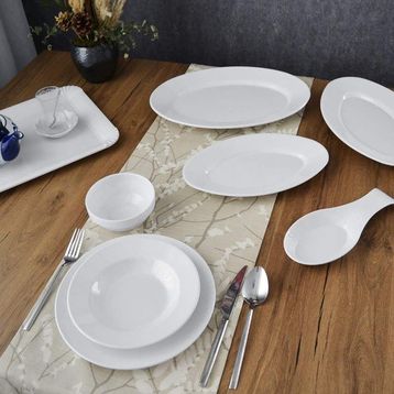 Ermiya 869858870014 6 Kişilik 54 Parça Melamin Yemek Takımı