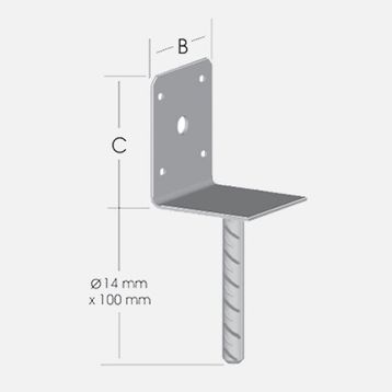 Ermo L Form Pergola Ayağı