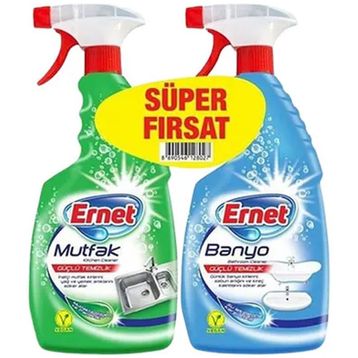 Ernet 2x750 ml Banyo ve Mutfak Yüzey Temizleyici
