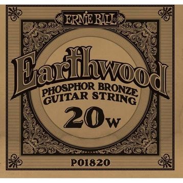 Ernie Ball P01820 .020 Earthwood Fosfor Bronz Sargılı Akustik Tek Tel