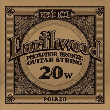 Ernie Ball P01820 .020 Earthwood Fosfor Bronz Sargılı Akustik Tek Tel