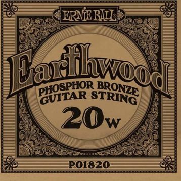 Ernie Ball P01820 .020 Earthwood Fosfor Bronz Sargılı Akustik Tek Tel