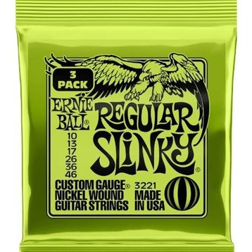 Ernie Ball P03221 3'lü Regular Slinky 3 Pack Elektro Teli