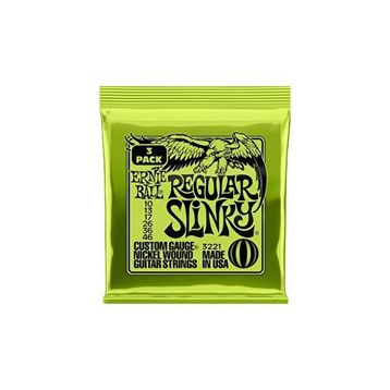 Ernie Ball P03221 3'lü Regular Slinky 3 Pack Elektro Teli