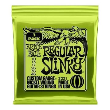 Ernie Ball P03221 3'lü Regular Slinky 3 Pack Elektro Teli