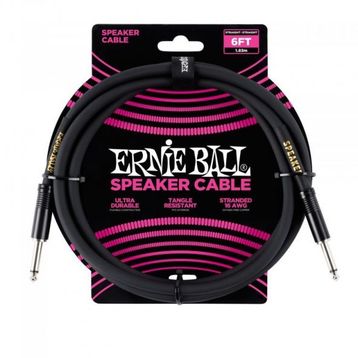 Ernie Ball P06072 6FT 1.80 m Siyah Düz Kabin Kablosu