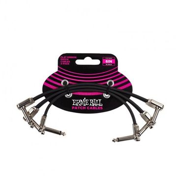Ernie Ball P06221 6'' 15 cm 3'lü Flat Ribbon Patch Kablosu