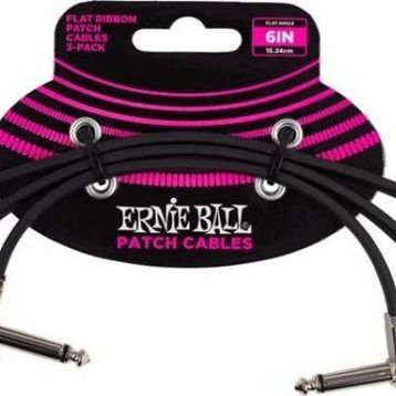 Ernie Ball P06221 6'' 15 cm 3'lü Flat Ribbon Patch Kablosu