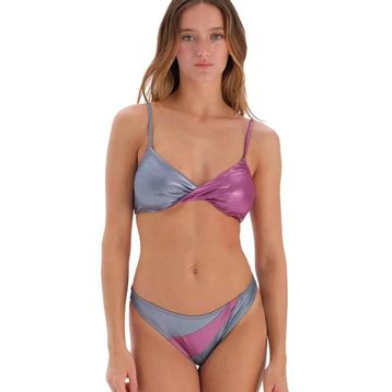 Eros 24SW85026EST Takçık Kaplı Sabit Askılı Fuşya Gri Bikini