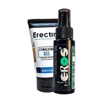 Eros Büyük Boy 60 ml Time Stop Sprey ve Erektin Stimul Gel Erkeklere Özel 60 ml Jel