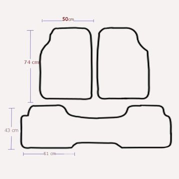 Erpar Lüks Kauçuk Gri Paspas Seti