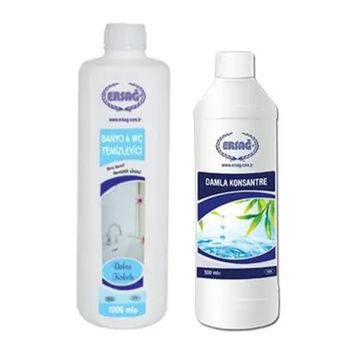 Ersağ 1000 ml Bahar Kokulu Banyo Wc Temizleyici + 500 ml Damla Konsantre Çok Amaçlı Temizleyici
