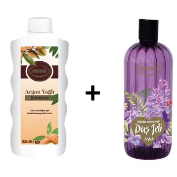 Ersağ Leylak 500 ml Duş Jeli + Argan Yağlı 300 ml Şampuan
