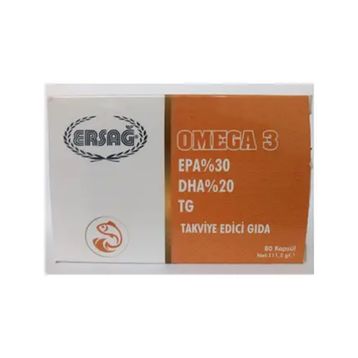 Ersağ Omega 3 80 Kapsül Balık Yağı