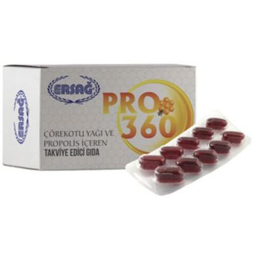 Ersağ Pro 360 Çörek Otu Yağı Propolis 80 Kapsül