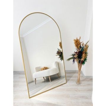 Ersan Dizayn 100x180 cm Altın Gold Çerçeveli Metal Ayaklı Boy Aynası