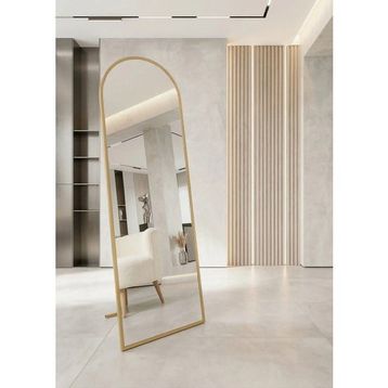 Ersan Dizayn 50x160 cm Gold Çerçeveli Metal Ayaklı Boy Aynası