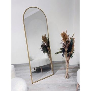 Ersan Dizayn 60x180 cm Altın Gold Çerçeveli Metal Ayaklı Boy Aynası