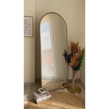 Ersan Dizayn 60x180 cm Eskitme Çerçeveli Metal Ayaklı Boy Aynası