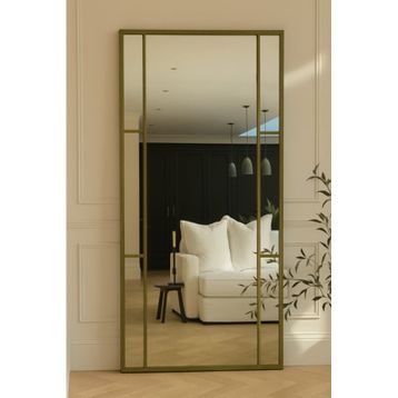 Ersan Dizayn 80x180 cm Gold Gold Metal Çerçeveli Modern Dekoratif Boy Aynası