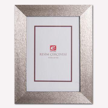 Ertürk 15x21 cm Gümüş Ağaç Kabuğu Resim Çerçevesi