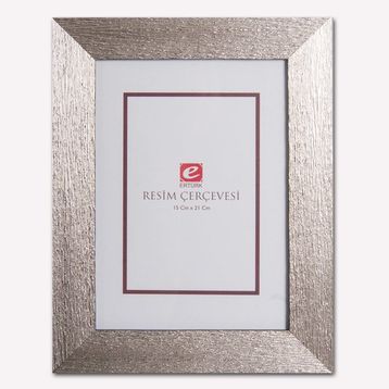 Ertürk 15x21 cm Gümüş Ağaç Kabuğu Resim Çerçevesi