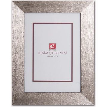 Ertürk 15x21 cm Gümüş Ağaç Kabuğu Resim Çerçevesi