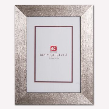 Ertürk 15x21 cm Gümüş Ağaç Kabuğu Resim Çerçevesi