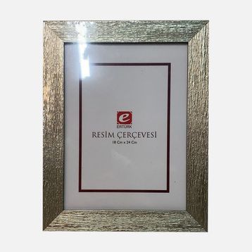 Ertürk 18x24 cm Gümüş Ağaç Kabuğu Resim Çerçevesi