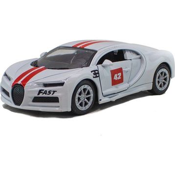 Erzi Bugatti Çek Bırak 12 cm Beyaz Oyuncak Araba