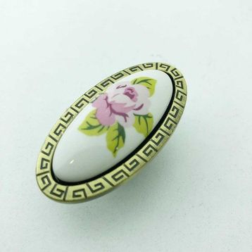 Es-Al Akçay Düğme Pembe Gül Kulp