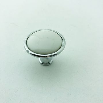 Es-Al Düz Düğme Krom Kulp