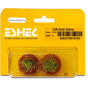 Eshel Çift Katlı Saksı 1/100 2'li Maket