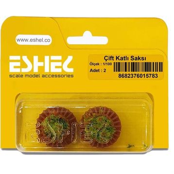 Eshel Çift Katlı Saksı 1/100 2'li Maket