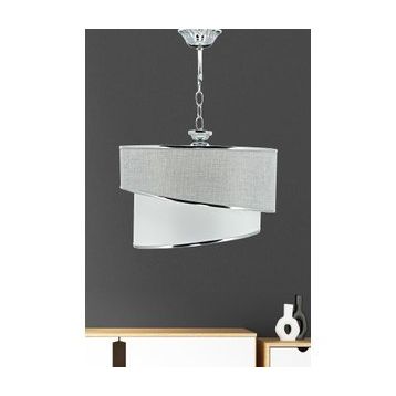 Eslight E65 Ruzgar Modern Açık Gri Tekli Sarkıt Avize