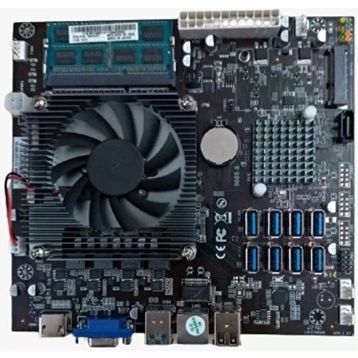 Esonic Mining Intel B75 8'li Anakart İşlemci 4 GB RAM Fan