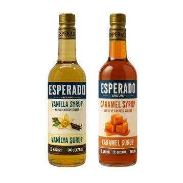 Esperado 750 ml Karamel + 750 ml Vanilya Aromalı Kahve Şurubu