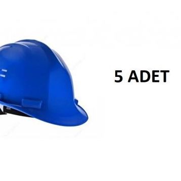 Essafe 1537 Plastik İçlikli Vidalı 5 Adet Mavi Deliksiz Baret