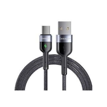 Essager Led Işıklı 3.0 A 1 mt Type-C Şarj Data Kablosu