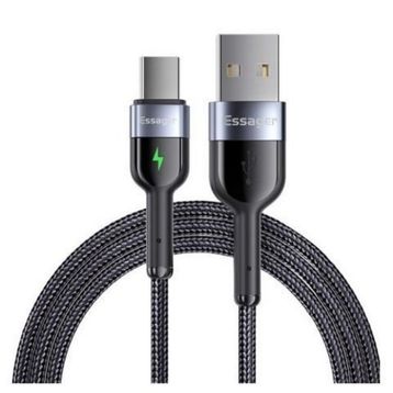 Essager Led Işıklı 3.0 A 1 mt Type-C Şarj Data Kablosu