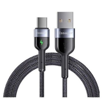 Essager Led Işıklı 3.0 A 1 mt Type-C Şarj Data Kablosu