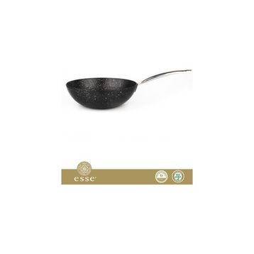 Esse 28 cm Siyah Silver Granite Wok Tava