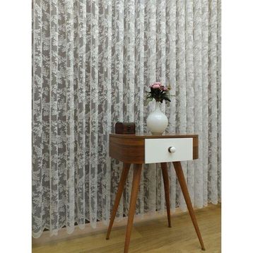 Esse Home Seyrek Pile 1/2 Çiçek Desenli Fransız Dantel 350x250 cm Tül Perde