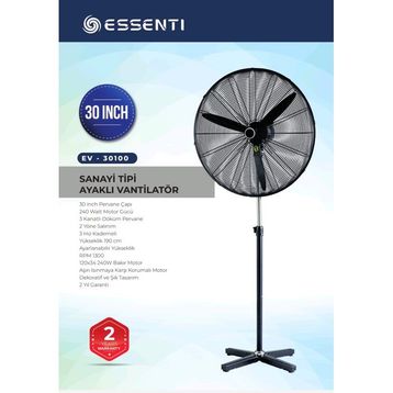 Essenti EV-30100 Sanayi Tipi Ayaklı Vantilatör